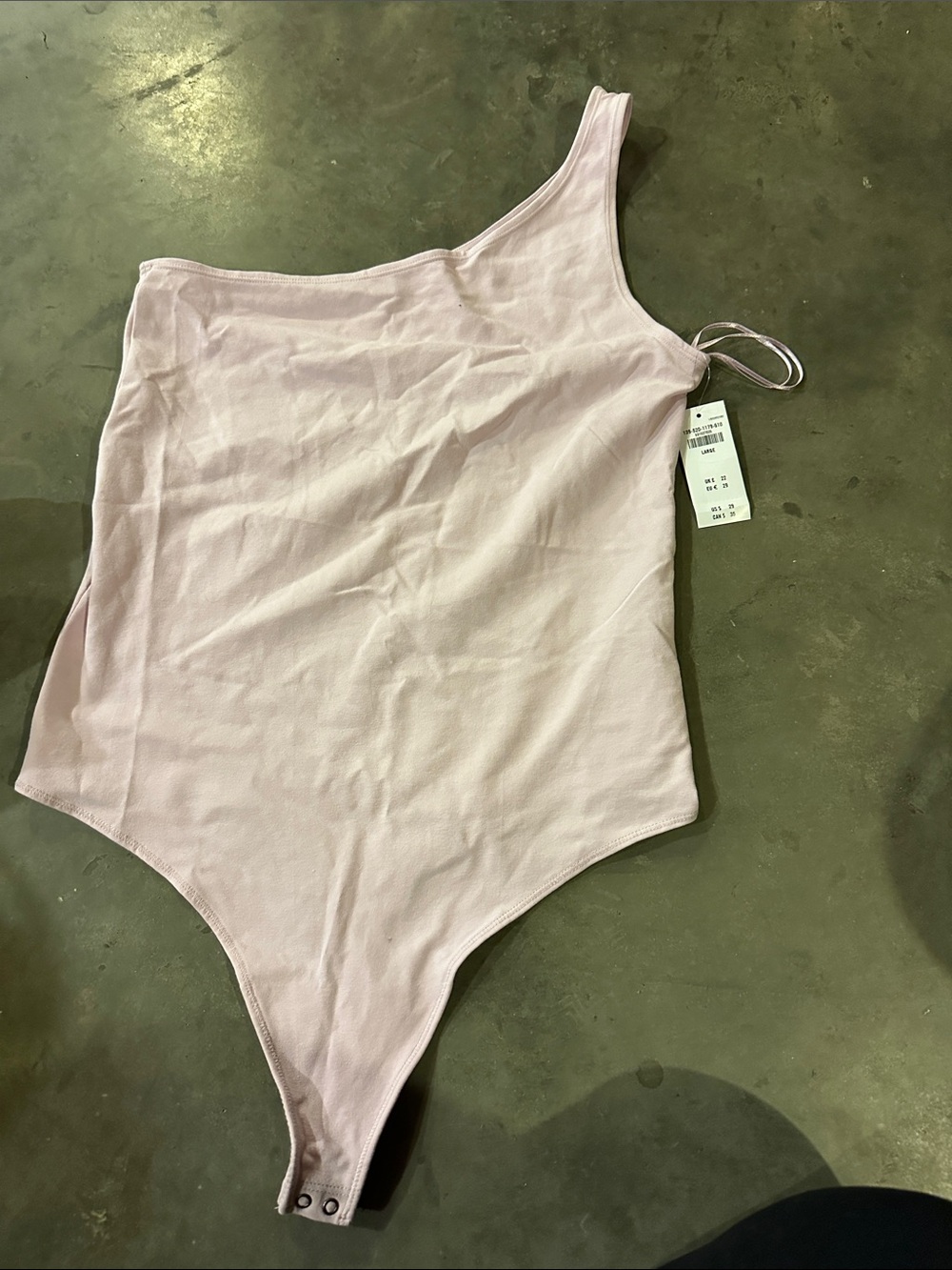 Abercrombie and Fitch One-Shoulder Light Pink Bodysuit